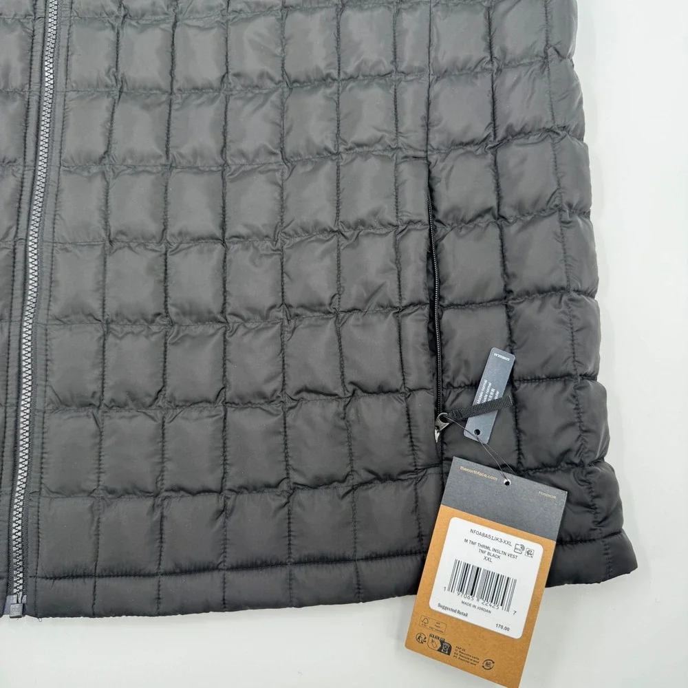 The North Face ThermoBall Insulated‎ Vest Mens XXL Black Quilted NF0A8A51JK3 NWT